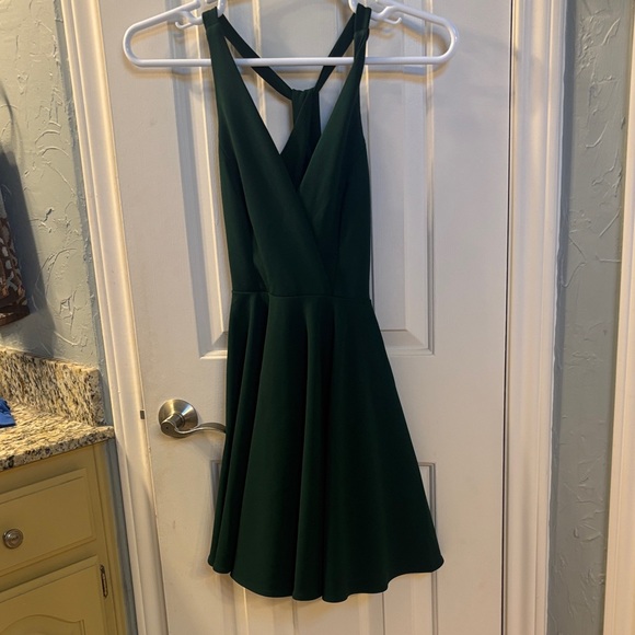Lulu's Emerald Backless Halter Dress - Picture 1 of 1